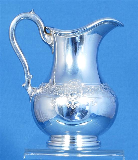 A Victorian silver cream jug, by Hunt & Roskell, (Alfred Benson & Henry Hugh Webb), Height: 143mm Weight: 8.2oz/256grms